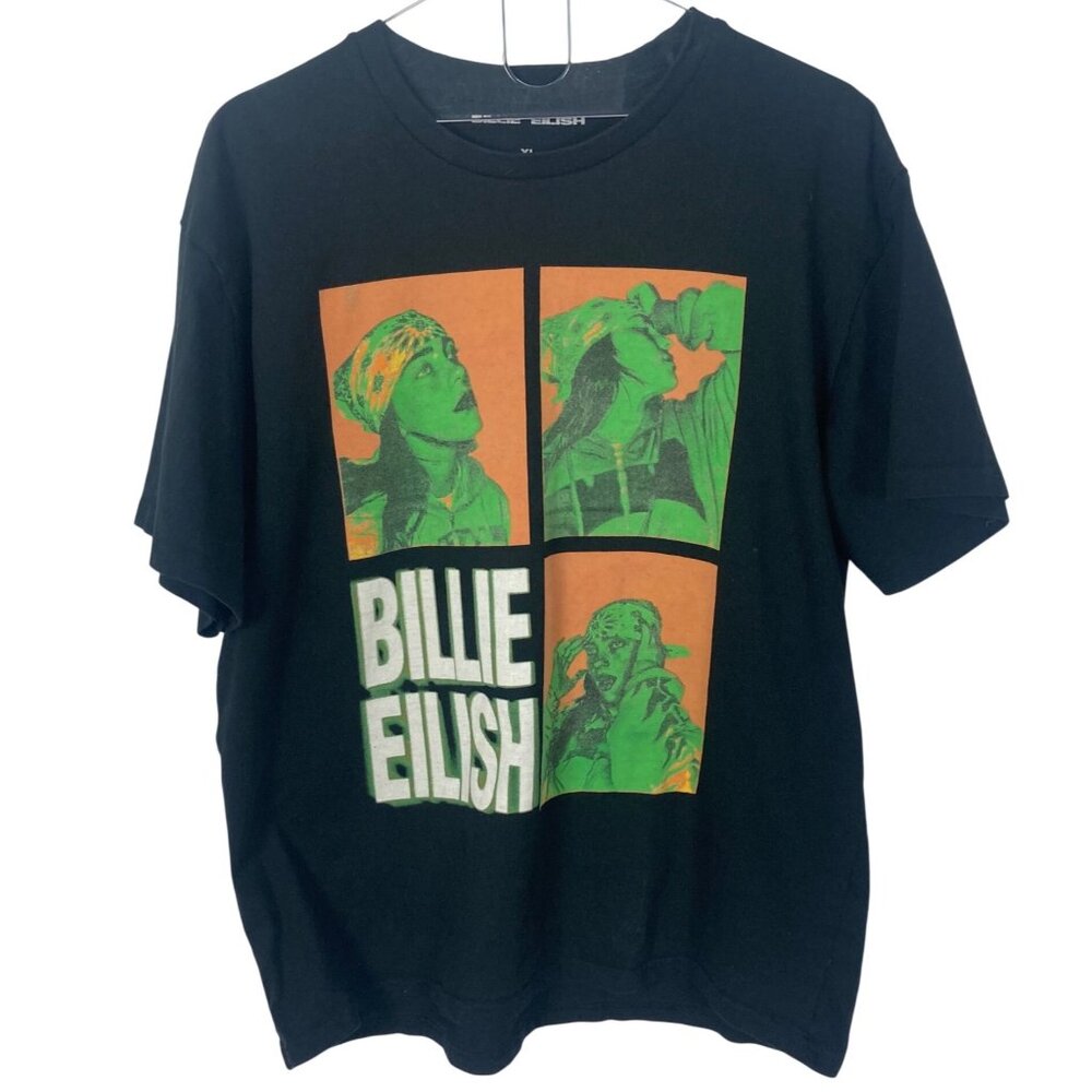 Billie Eilish Graphic T-Shirt Adult XL Black 3 Photo Design Cotton